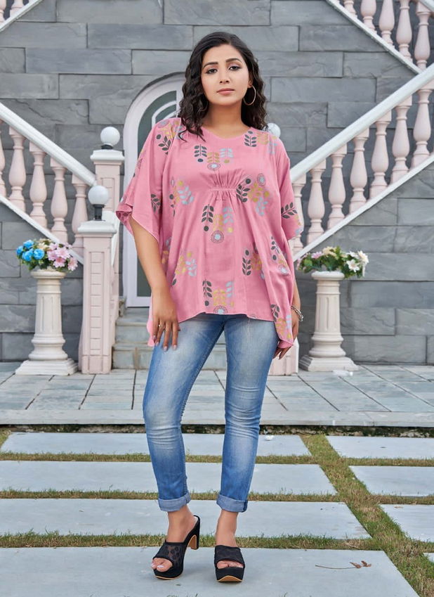 TIPS TOPS KAFTAN 2 Fancy Rayon Printed Wholesale Top Collection